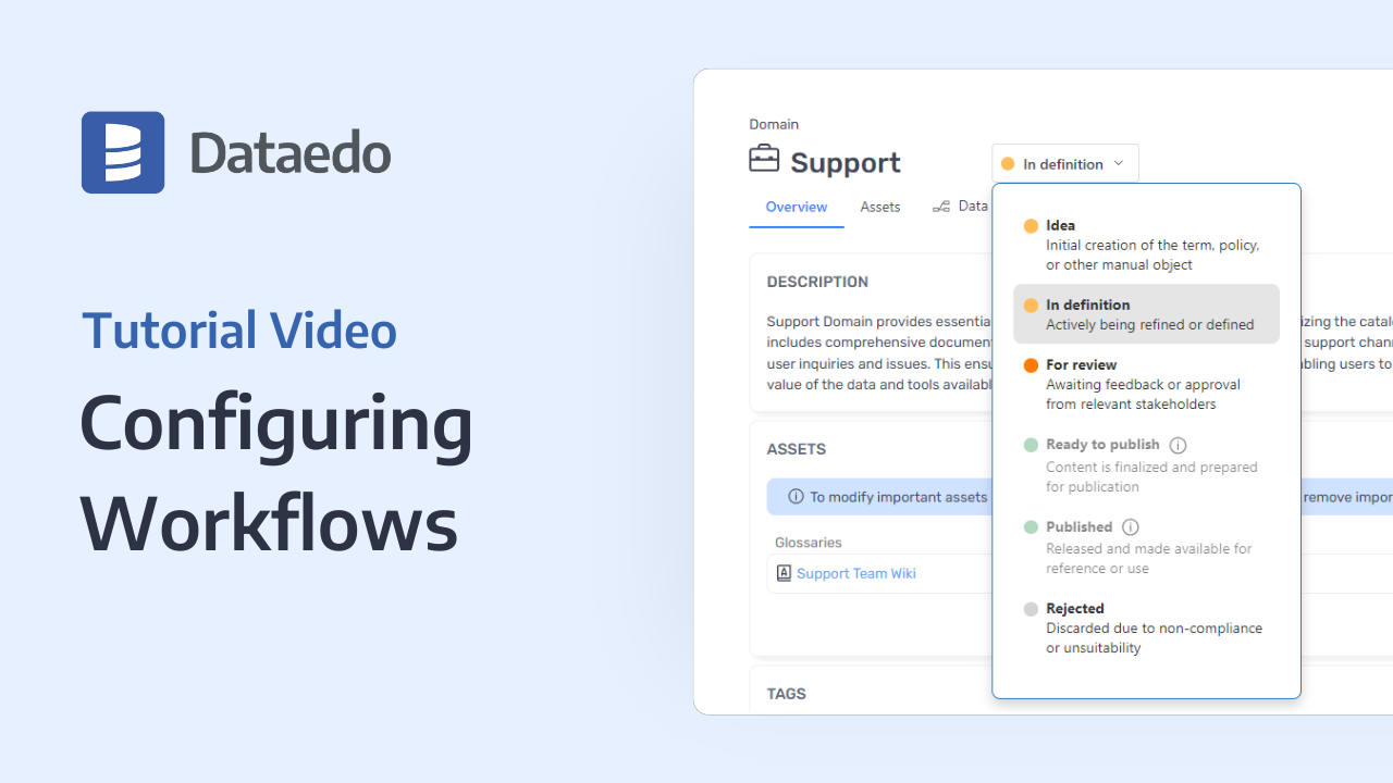 Configuring Workflows - Dataedo